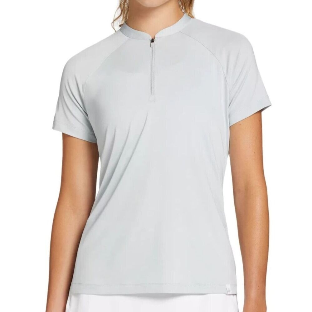 Lady Hagen Women's Sport Short Sleeve Polo T-shirt, Light Grey, XXL NWT